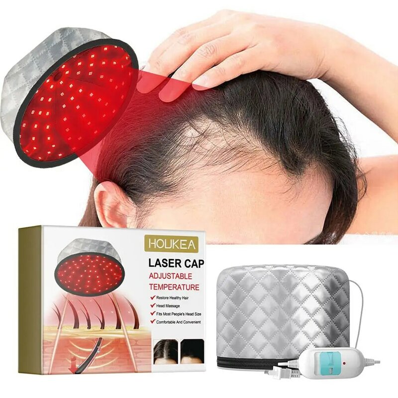 Professional Red Light Therapy Hat With 96 Lamp Beads Laser Cap Cap For Greasy Scalp Adjustable Rear Strap Hair T3Z8