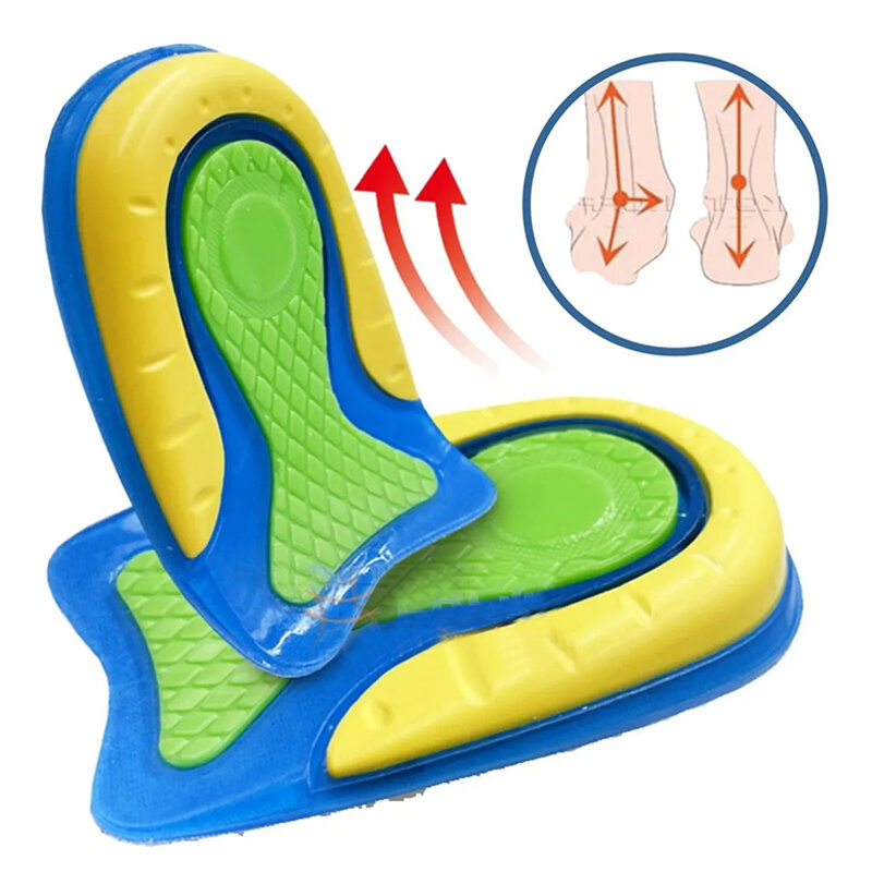 1 Paar U-förmige Einlegesohle mit halbem Absatz für Fersen sporn Schmerz kissen Fuß massage gerät weiche Silikongel-Einlegesohlen Höhe erhöhen die Schuh polster