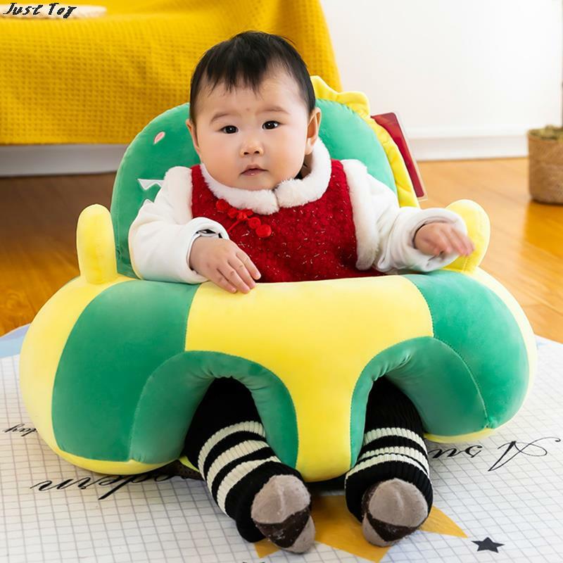 Juste de siège de soutien de canapé pour bébé, chaise en peluche pour apprendre à s'asseoir, bouffée de accent confortable pour tout-petits, lavable sans remplissage, 1 pièce