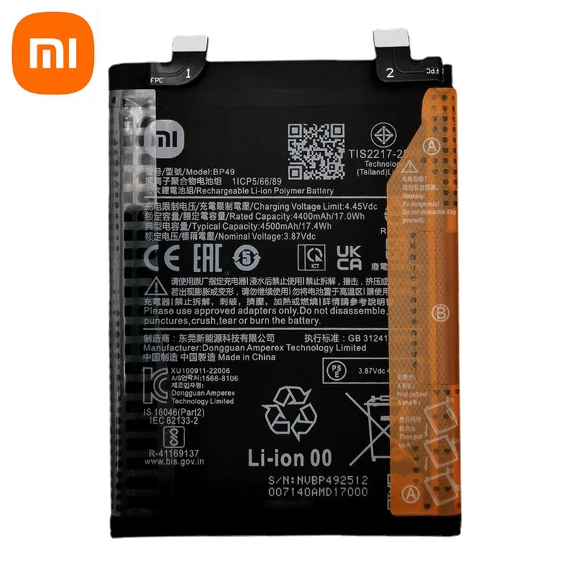 100% Original High Quality BP49 4500mAh Phone Battery For Xiaomi Poco F4 5G / For Redmi K40S Replacement Batteries + Free Tools
