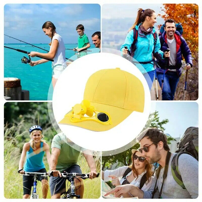 Solar Fan Cap Baseball Golf Hat Sports Fan Baseball Caps Solar Powered Fan Hat Sports Fan Caps Sun Protection Breathable Hat