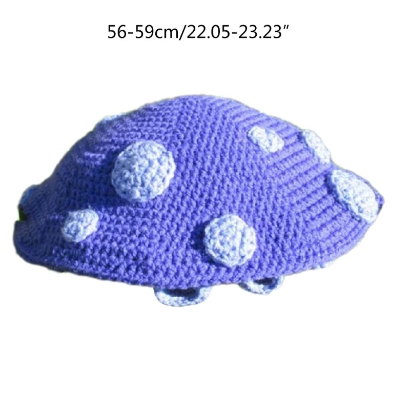 Chapeau en crochet en forme champignon, chapeau fête, vacances, pour adolescents, hommes femmes