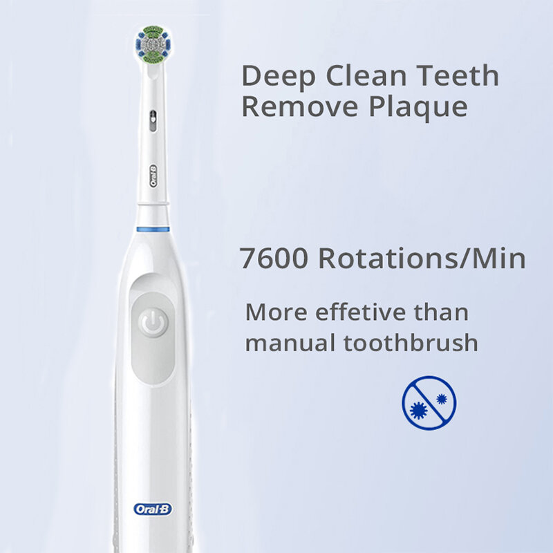 Sikat gigi listrik Oral B, sikat gigi bersih rotasi dewasa DB5010 sikat gigi listrik dengan kepala pengganti ekstra