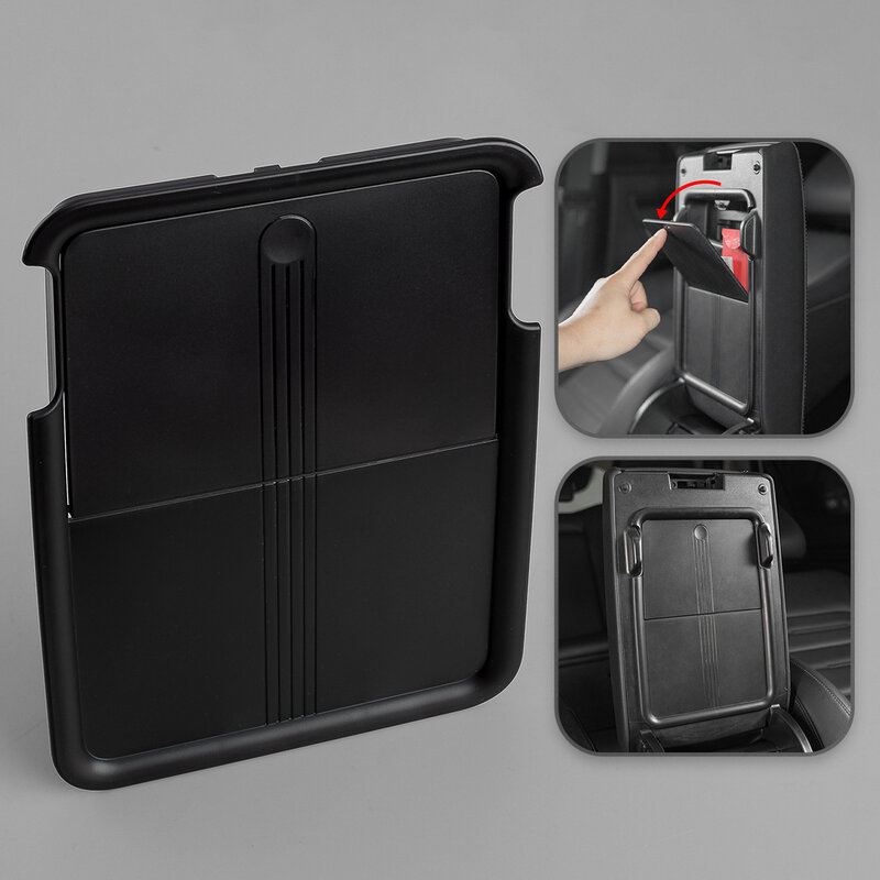 Car Center Console Pressing Design Armrest Hidden Insert Storage Box Fit For Honda CR-V 2023-2024 Black