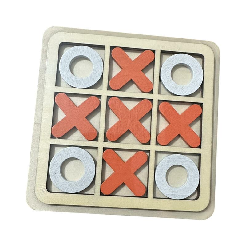 Tic TAC Toe Board Game Family Board Game Classical Hand Crafted XO Table Toy for Travel Adult Living Room Outdoor Indoor