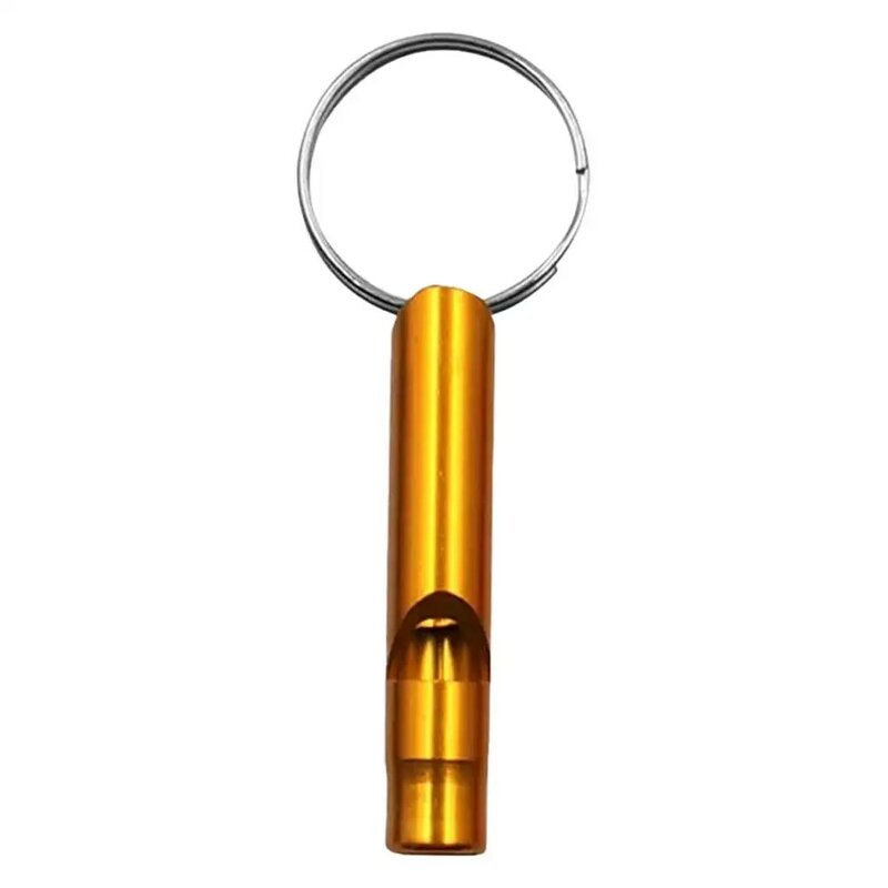 Metal apito pingente com chaveiro, apitos tamanho Mini, sobrevivência ao ar livre, chaveiro de emergência, 4,6 centímetros, L3Z1