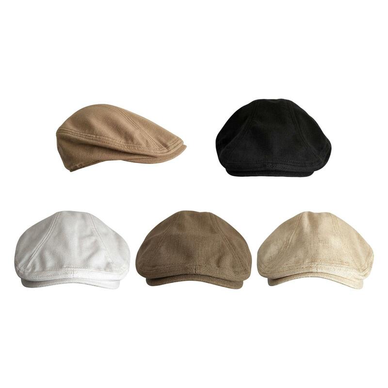 Autumn Winters Hats Octagonal Flat Hat Cap Women Caps Headwear Retro Style Newsboy Hat for Spring Fall