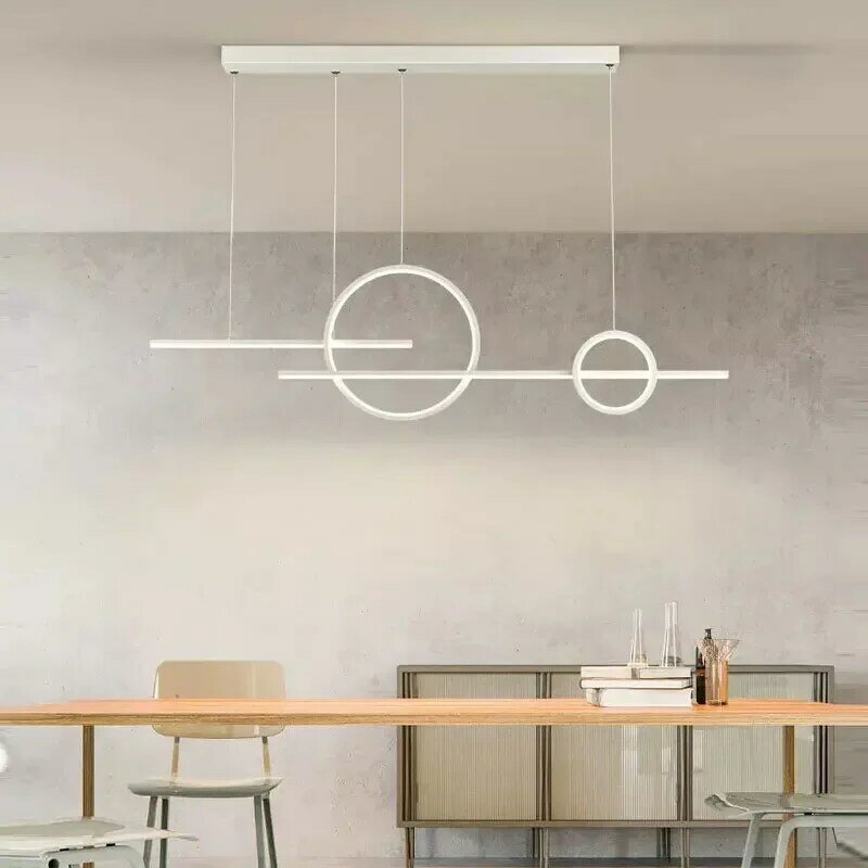Plafonnier LED Suspendu au Design Minimaliste Moderne, Luminaire Décoratif d'Nik, Idéal pour une Salle à Manger ou une Cuisine