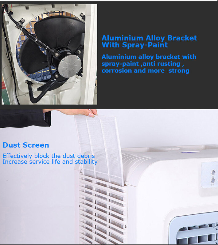 Unidad de refrigeración Industrial, ventilador de circulación, Enfriador de aire con hielo, 50L