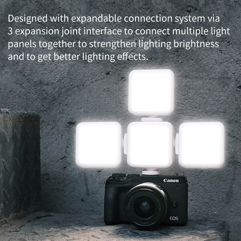 Ulanzi VL49เติมไฟ LED Vlog ขนาดเล็ก6W สีขาว2000mAh 5500K ซูมได้แสงไฟถ่ายภาพเติมไฟสำหรับโทรศัพท์วิดีโอด้วยตัวเอง