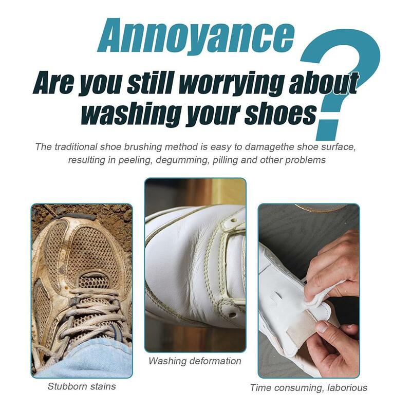 Einfach zu verwendender Schaum Des oxidations mittel Gel wasch frei 100ml Schuh aufhellung praktische Schuhe aufhellen Kit Bürsten reiniger Mittel Schuh mit p f2p7