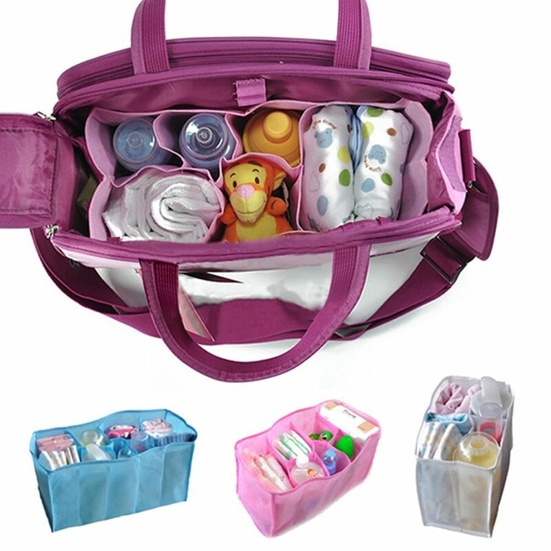 Saco interno do forro para viagens, organizador de fraldas, saco de fraldas, fralda, garrafa de água, armazenamento do bebê