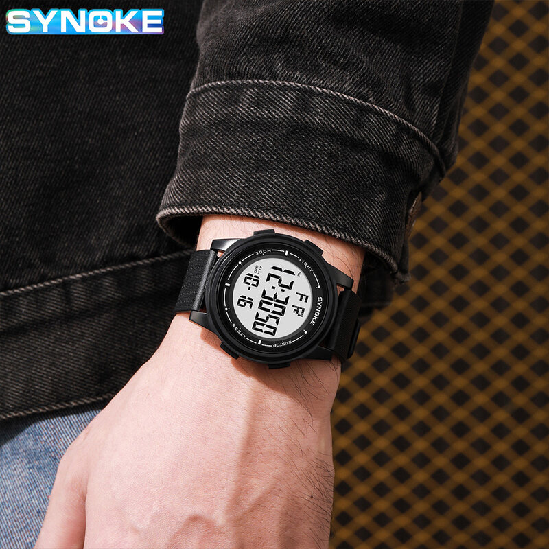 Reloj Digital deportivo para hombre, pulsera Electrónica Simple con alarma LED, resistente al agua hasta 50M, a la moda