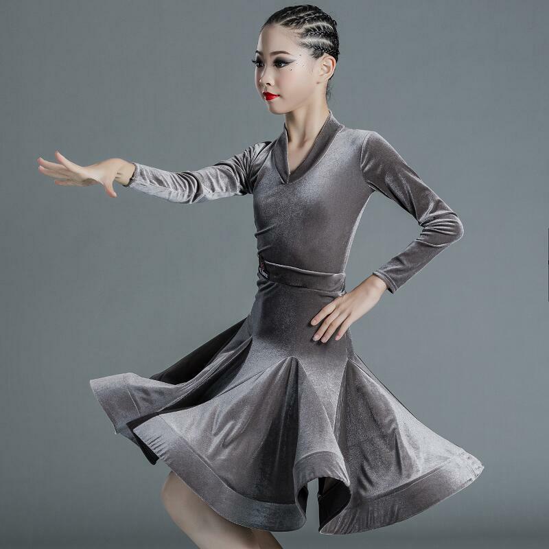 Новинка 2022, стильное детское платье для латиноамериканских танцев, танцевальная одежда для девочек, танцевальная одежда для онлайн-соревнований по Латиноамериканскому танцу