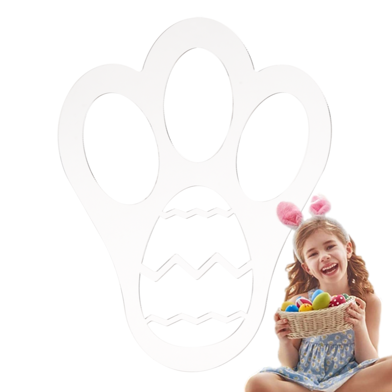 Easter Bunny Stencil para Crianças, Estênceis Acrílicos, Presentes DIY, Artesanato, Happy Easter Party Decorações, Feriado, Pés, Pata