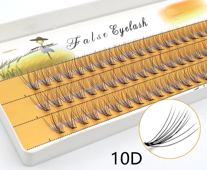 60 bundles/box10/20/30D Individual Cluster Eyelash Natural Eyelash extension Russia Eyelash Cluster Makeup tool for fake Eyelash