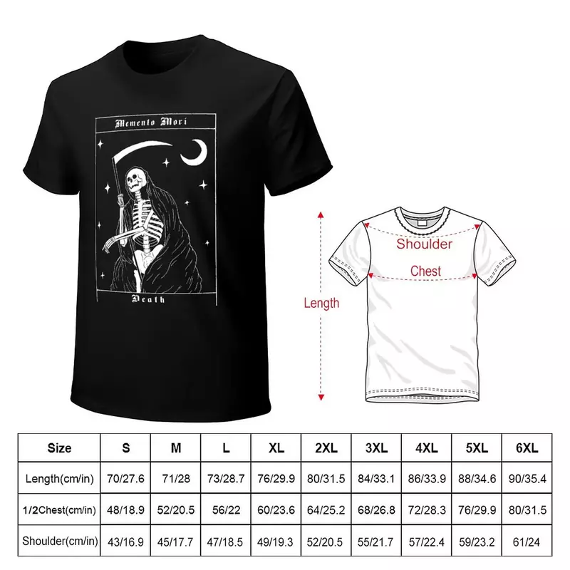 Memento Mori - Death T-Shirt einfache süße Kleidung Herren Grafik T-Shirts Pack