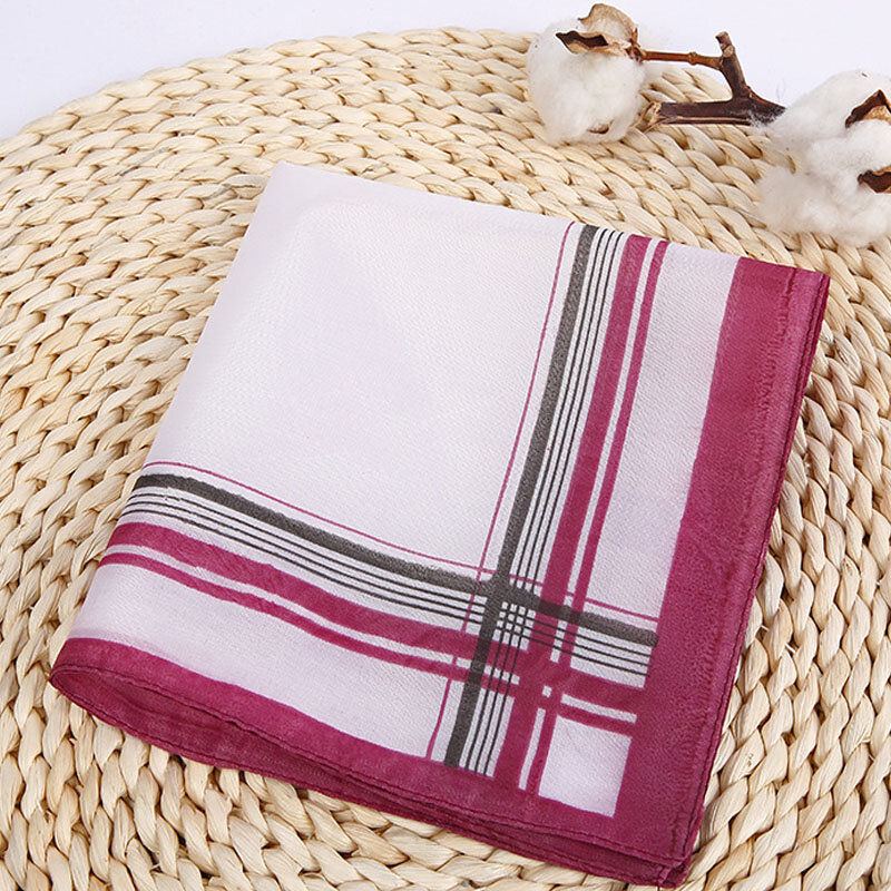 Pañuelo de algodón con estampado Popular para hombre, toalla cuadrada a rayas, pañuelo de bolsillo, toalla de mano, 5 piezas