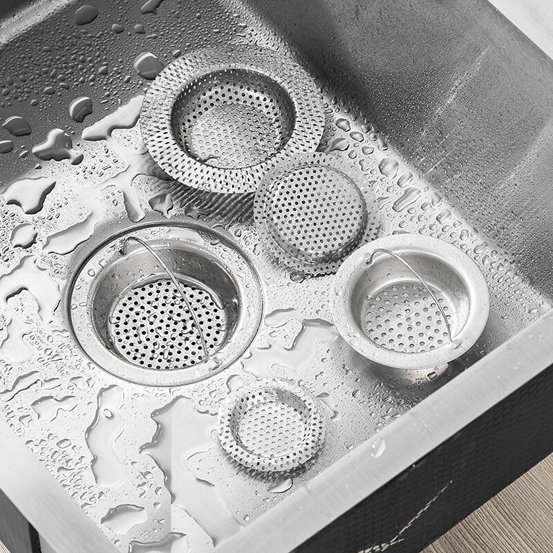 1PCS Kitchen Sink Filter Stainless Steel Mesh Strainer Wash Basin Drain Hole Trap Hair Catcher Stopper for Bathroom Accessories