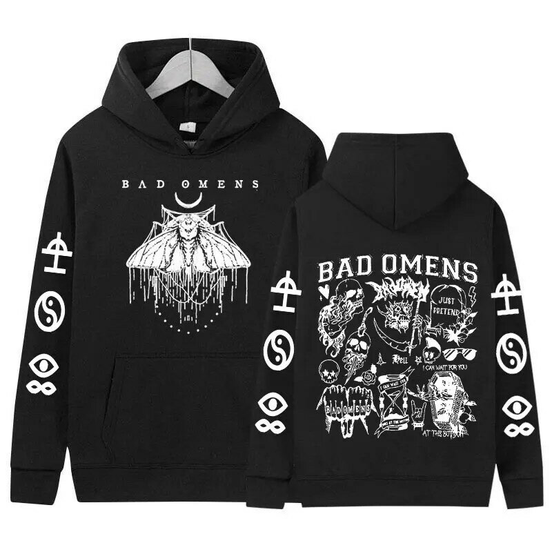 Rock Music Bad Omens Concrete Forever Tour 2024 Hoodie Men Women Hip Hop Vintage Gothic Oversized Sweatshirt Pullover Streetwear