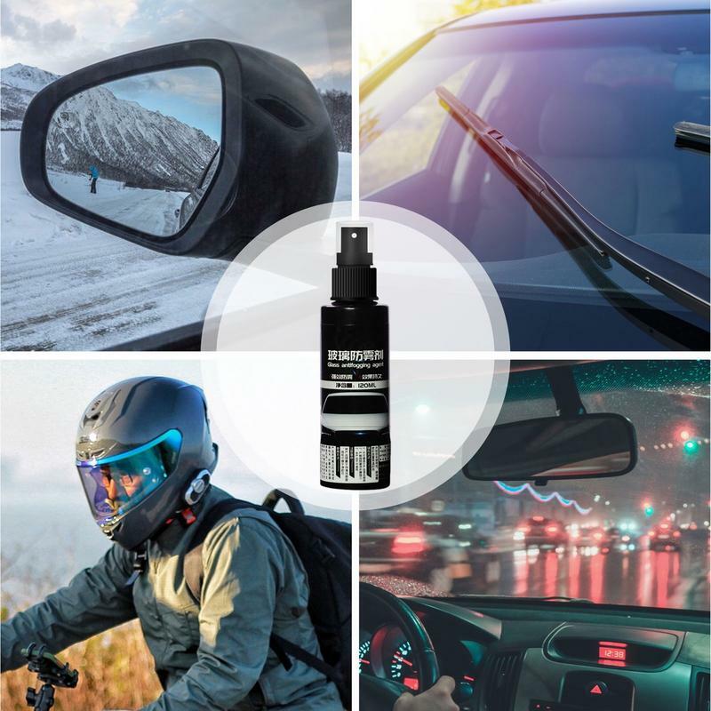 Anti Fog Spray para revestimento de vidro de carro, Impermeável Window Defogger, Acessórios de limpeza do pára-brisa, 120ml
