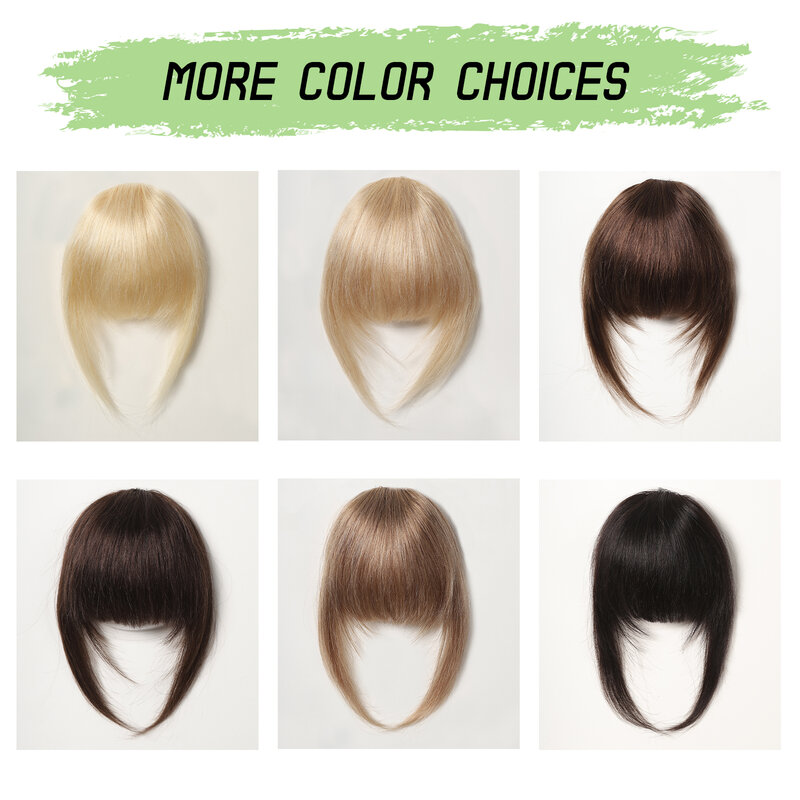 Bangs Remy cabelo humano para mulheres, 100% loiro claro, clipes em francês, extensões de cabelo, 1 ", 15g