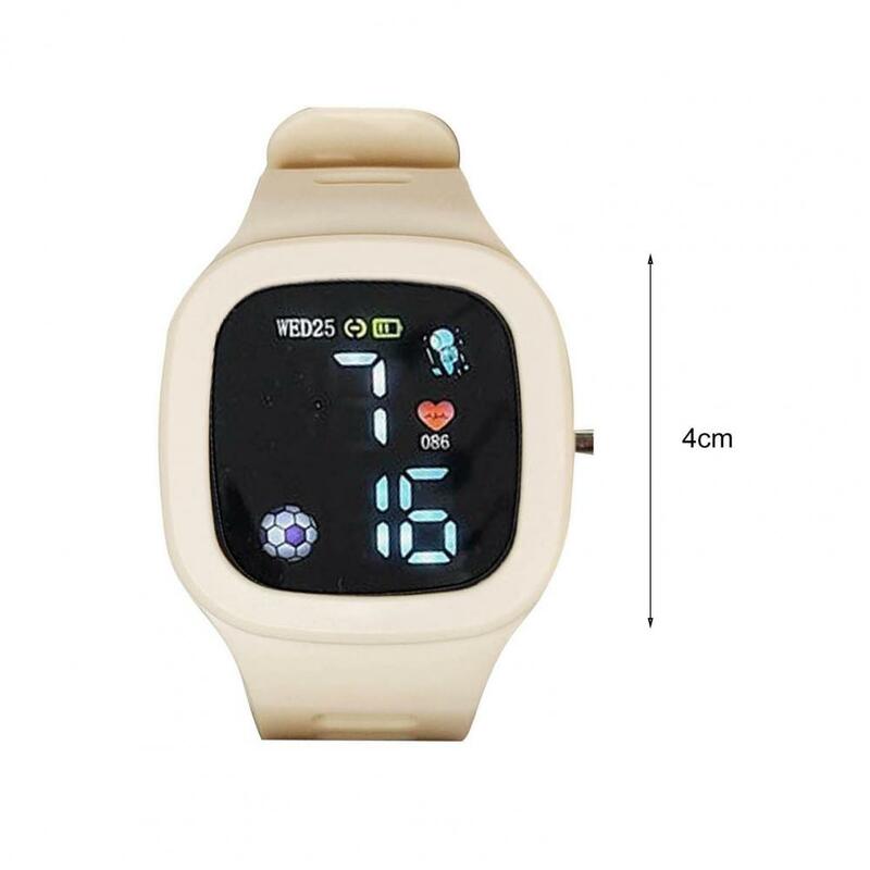 นาฬิกาข้อมือเด็กจอแสดงผลดิจิตอล LED นาฬิกาปลุกเรืองแสง Jam Tangan elektronik เด็กแบบแฟชั่นกันน้ำสำหรับโรงเรียน