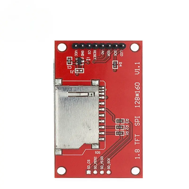 Módulo de tela LCD TFT para Arduino, 1.8 ", SPI Serial, 51 Drivers, 4 IO Driver, Resolução TFT, 128x160