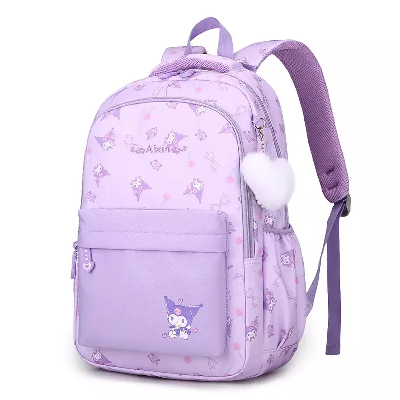 2024 New Sanrio Cartoon Cute Backpack borsa per la scuola primaria di grande capacità riduce il carico zaino alla moda Versatile per le donne