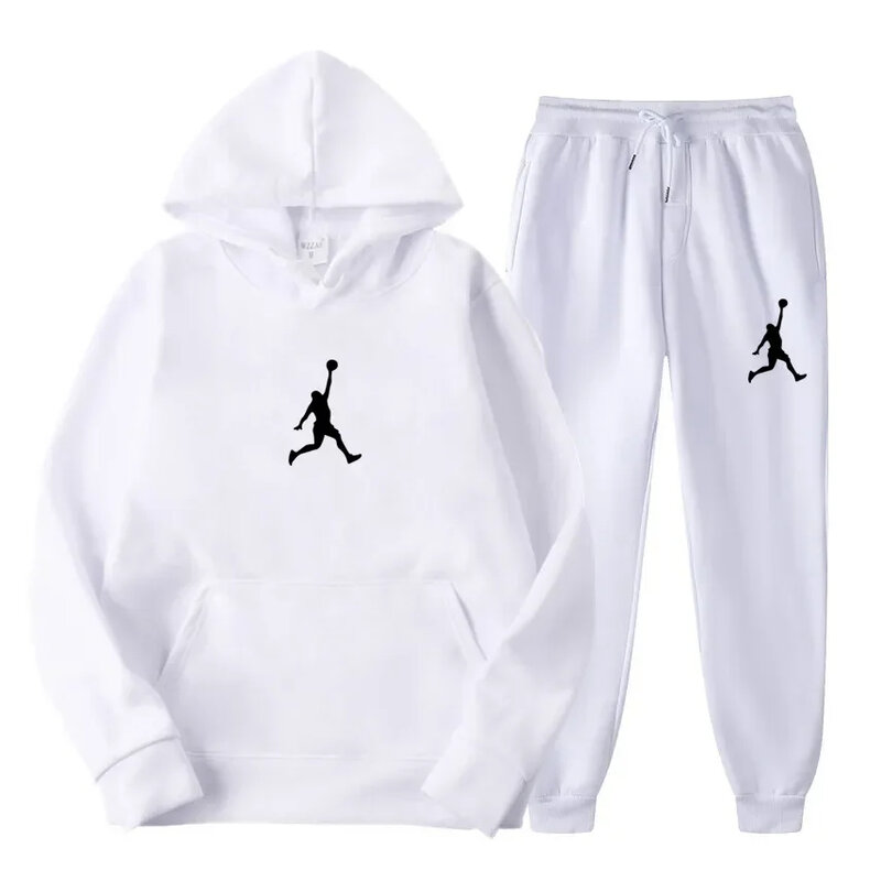 Jogging Men Sportswear Hoodies + Sweatpants Men's Clothing Two Piece Set Women's Tracksuit Women Sports Top Brand Man Sets Suit