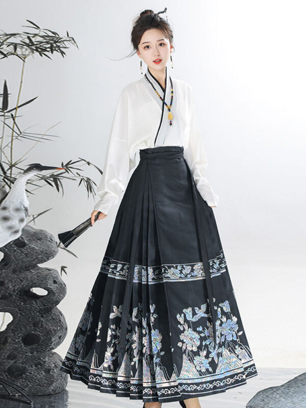 Gaun Hanfu gaya Tiongkok Dinasti Ming gaun Cosplay karnaval Hanfu tradisional gaun putri Oriental elegan