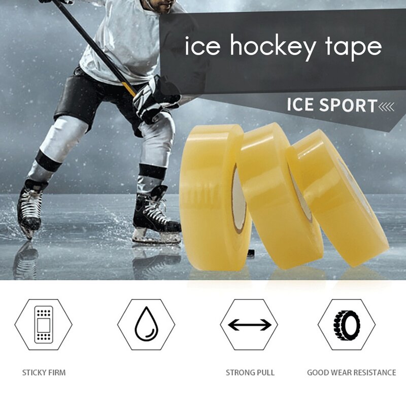 2Pack Hockey Tape Multipurpose Clear Shin Pad Sock Tape Roll Sports Gear 2.4Cmx28m
