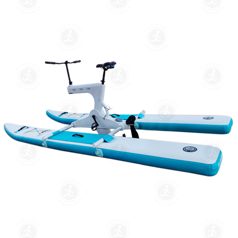 Bicicleta de água inflável para adultos, PVC Pedal, Equipamento Lazer, Rosa ou Azul, Barco para Venda