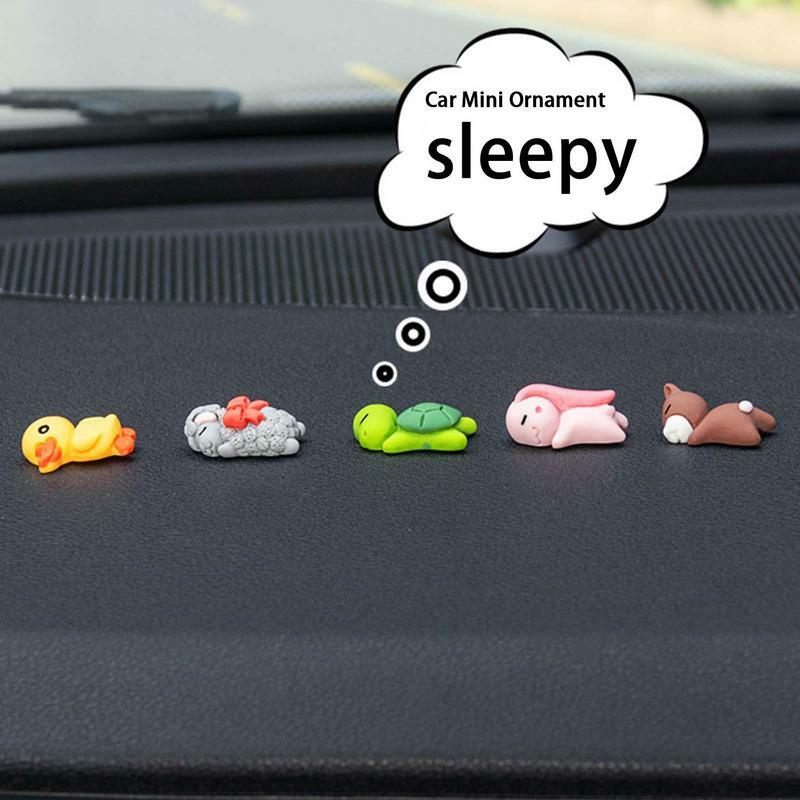 Dashboard Ornament Creative Sticky Cartoon Animal Car Display Decoration Cute Car Adornment Accessories For Car Interior Decor