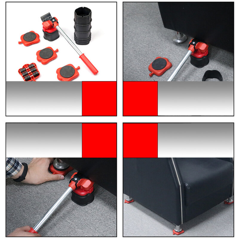 Heavy Duty Mobiliário Mover, Labor-Saving Moving Tools, removedor, Sliders Kit para elevação em movimento, 5 PCs/Set, 14 PCs/Set
