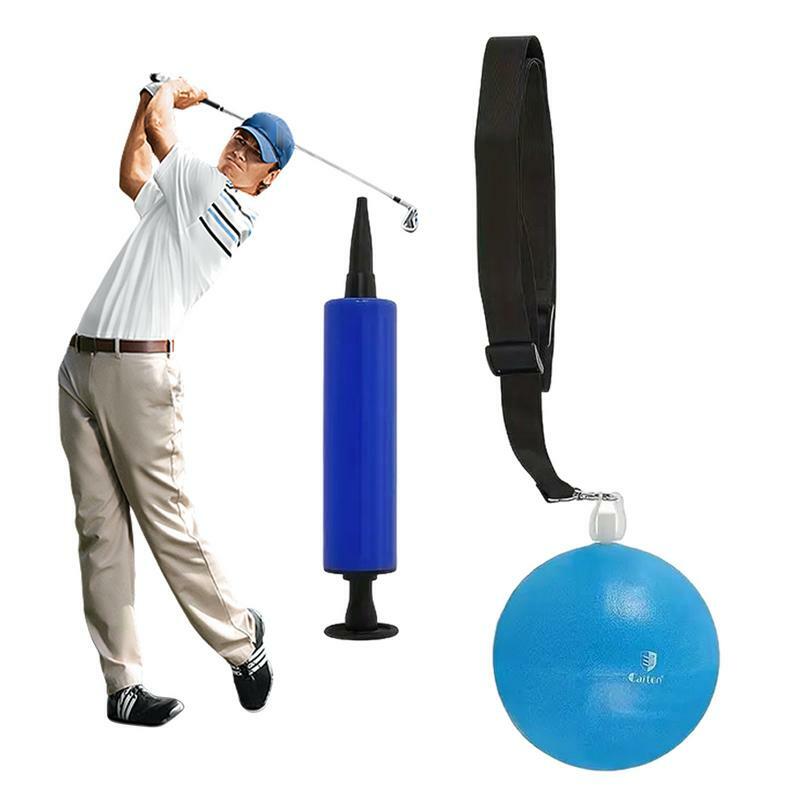 Golf Trainer Swing Aid Golf Swing Trainers With Ball Pump Portable Golf Training Equipment For Teeing Off & Putting Beginners