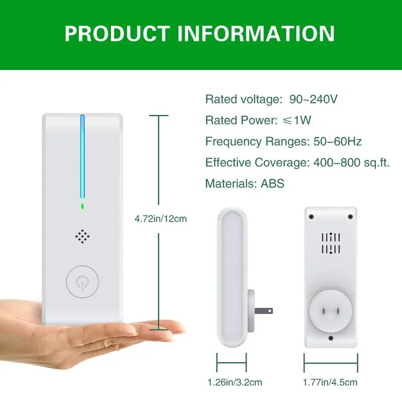 Mini Plug portatile In generatore di ioni negativi purificatore d'aria detergente deodorante per odori rimuovi polvere fumo formaldeide per la toilette di casa