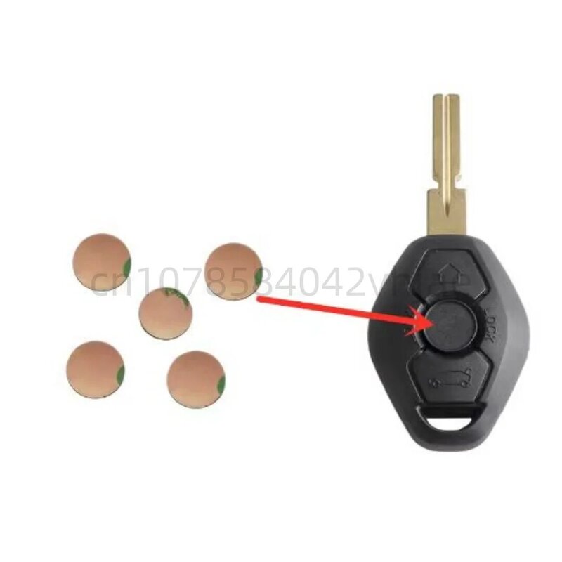 20 pz per Bmw Smart Remote Controller Cover Fob Case 11mm Car Key Shell rotondo fai da te Badeg Emblem Symbol Sticker