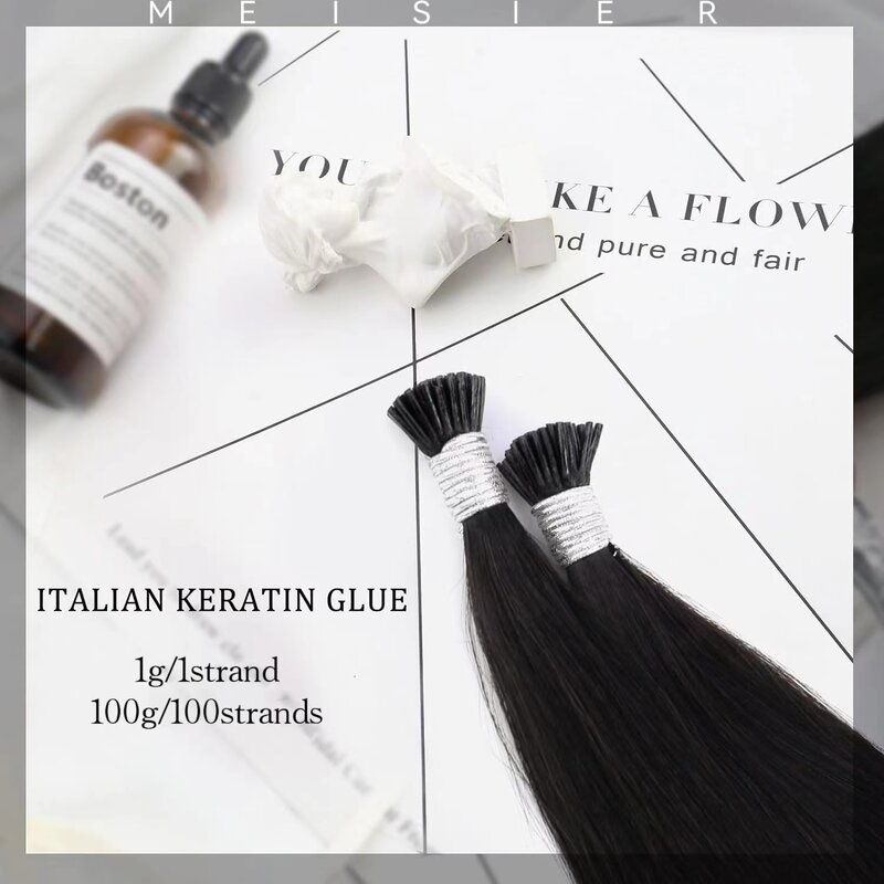 KerBrian-Extensions de Cheveux Naturels Lisses, Article de 32 et 34 Pouces, Style Européen, Capsule, 100 Brins/Ensemble