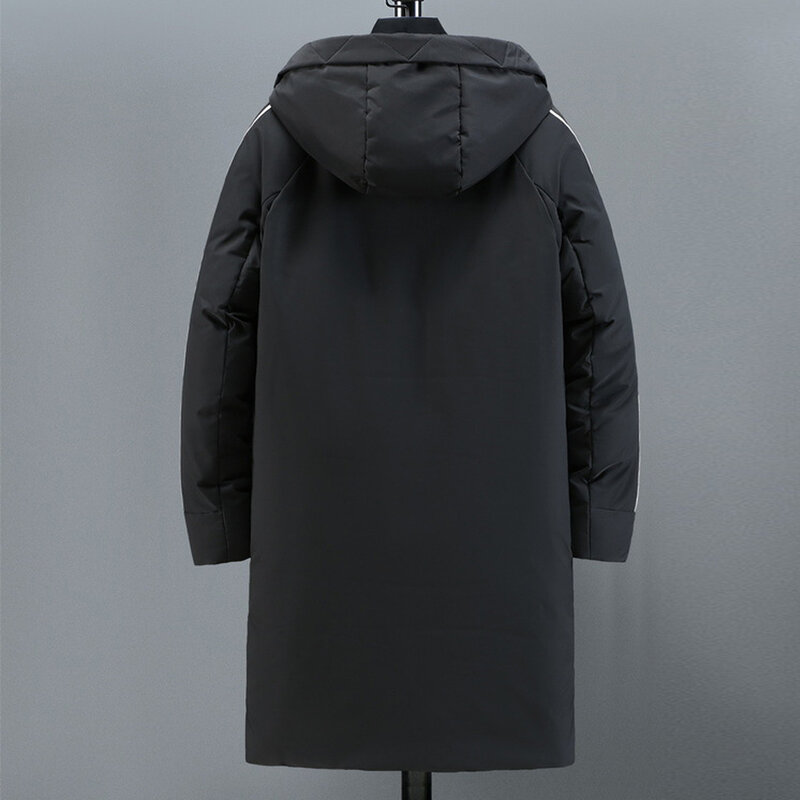 Parkas longas pretas masculinas, casaco grosso quente, jaquetas de carga, casaco masculino, tamanho grande, 10XL, 11XL, plus size, moda, inverno