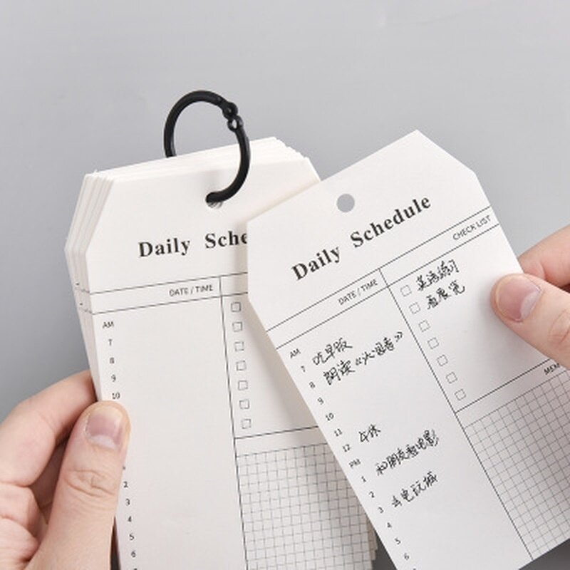 52 Sheets/set Newest Loose Leaf Daily Schedule List Planner Memo Note Pads Study Work Notepads Book Supplies Stationery