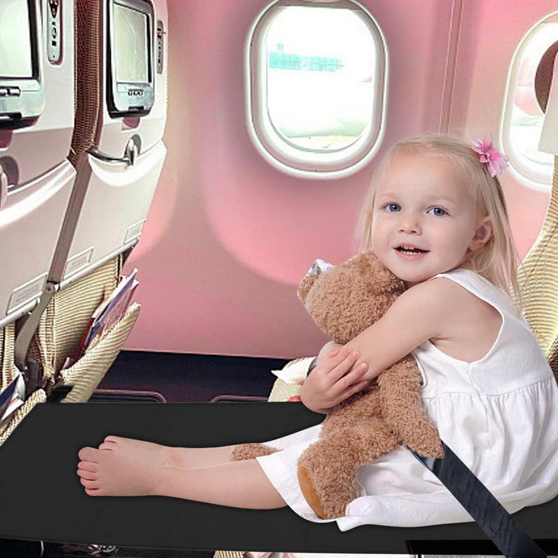 Kids Airplane Travel Footrest Bed, portátil Viagem Hammock, extensor de assento, descanso de perna para crianças, mentira