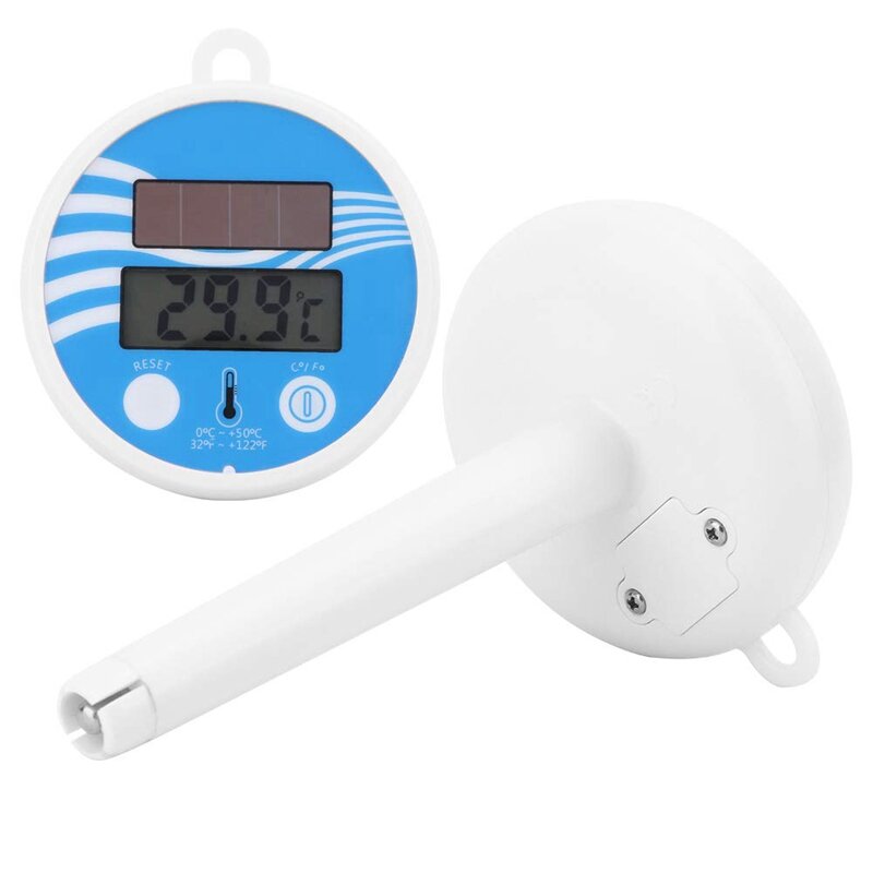Termometer kolam renang Digital, 2 buah ABS termometer air tahan Mini mudah dibaca untuk luar ruangan & dalam ruangan