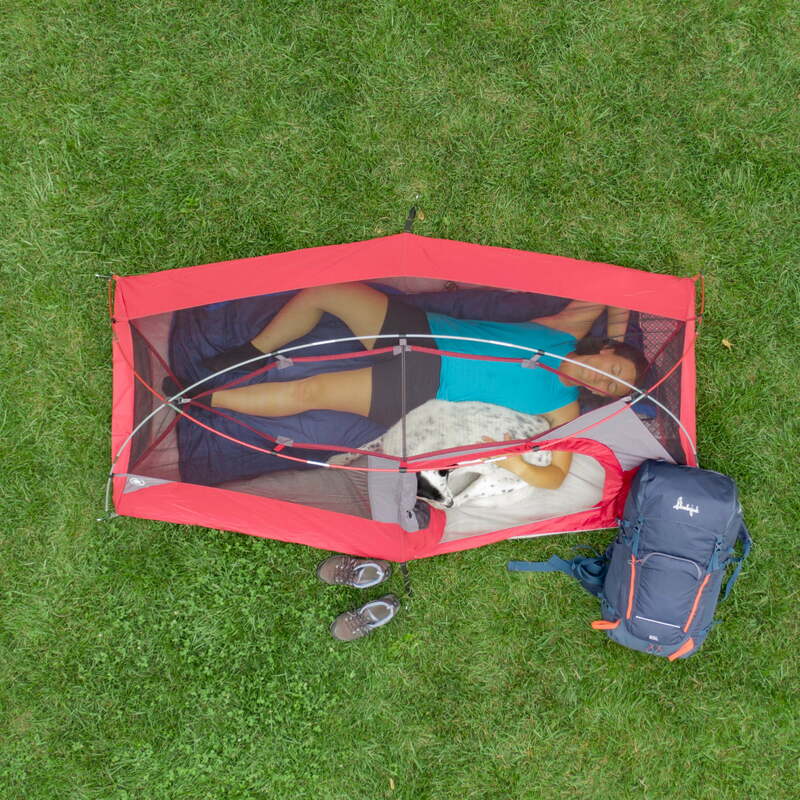 Ozark-1人用テント、バックパッキング、簡単なエントリー用の大きなドア付き、持ち運びが簡単、4ポンド