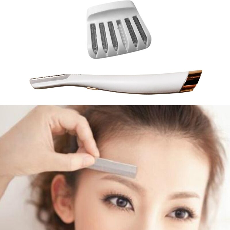 Dermaplane Glo Lighted Facial Razor with 6 Replacement Heads Face Hair Removal