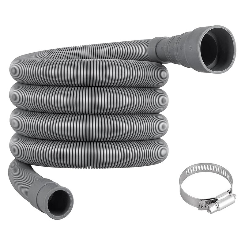 Set di prolunga per tubo di scarico tubo flessibile universale per lavatrice da 6,5 piedi, Include fascette stringitubo per tubi di scarico