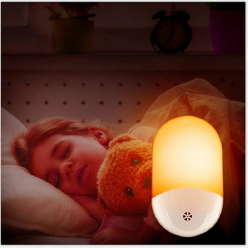 Enchufe de seguridad para dormitorio, lámpara de pasillo, Sensor de movimiento PIR, luz nocturna de ahorro de energía