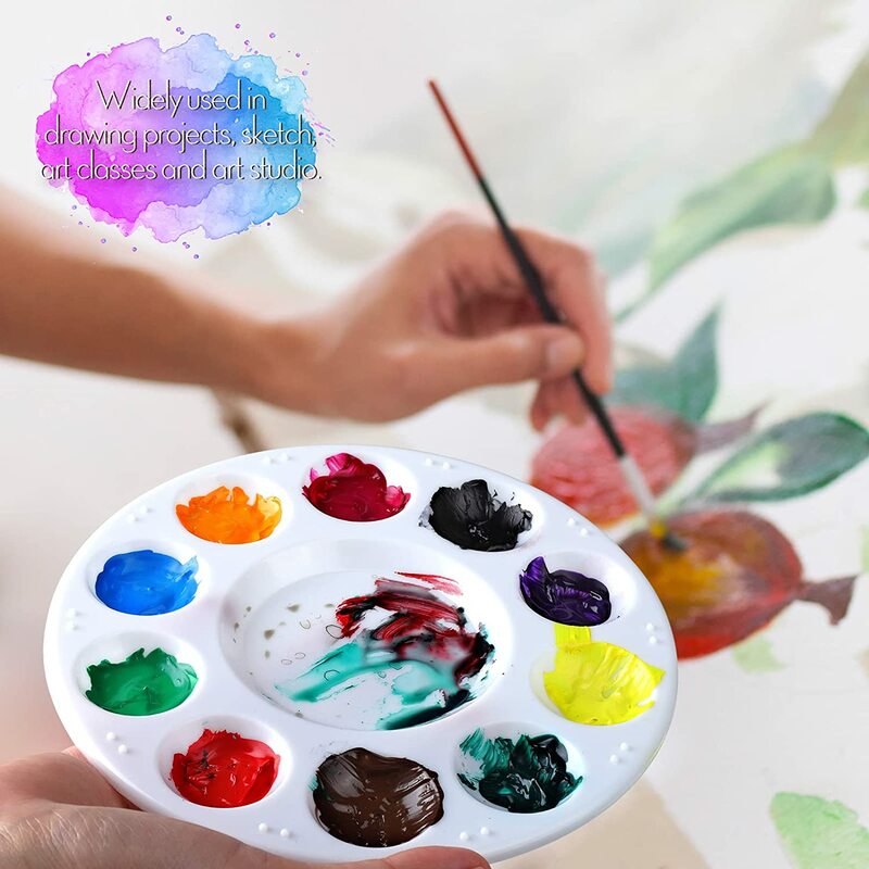Palette Art Alternatives Paint Plastic Palette Supply White Watercolor Palette Pigment Tray Painting Supplies Easy To Clean Plat