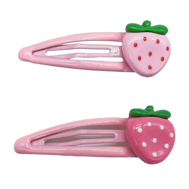 Sweet Y2K Girls Hairpins Strawberry Pink Hairpins Hair Clips for Hot Girl
