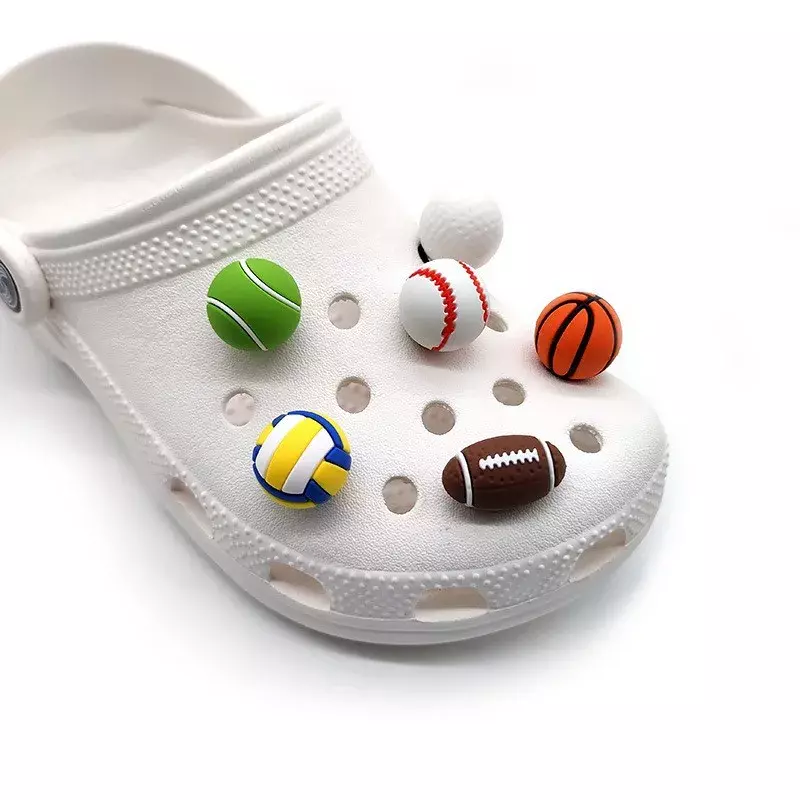DIY 3D sepatu sepak bola gesper untuk lubang sepatu anak PVC sandal basket tenis sepatu Rugby hiasan jimat yang bisa dilepas aksesoris